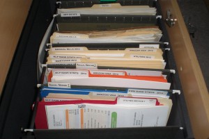 Lateral File Drawer #2 has annual archives and other important papers.